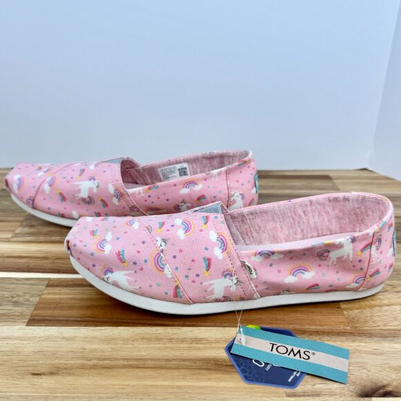 NEW‎ Toms Alpargata Pink Unicorn Loafer Shoes Women's Size 10 - Picture 4 of 9